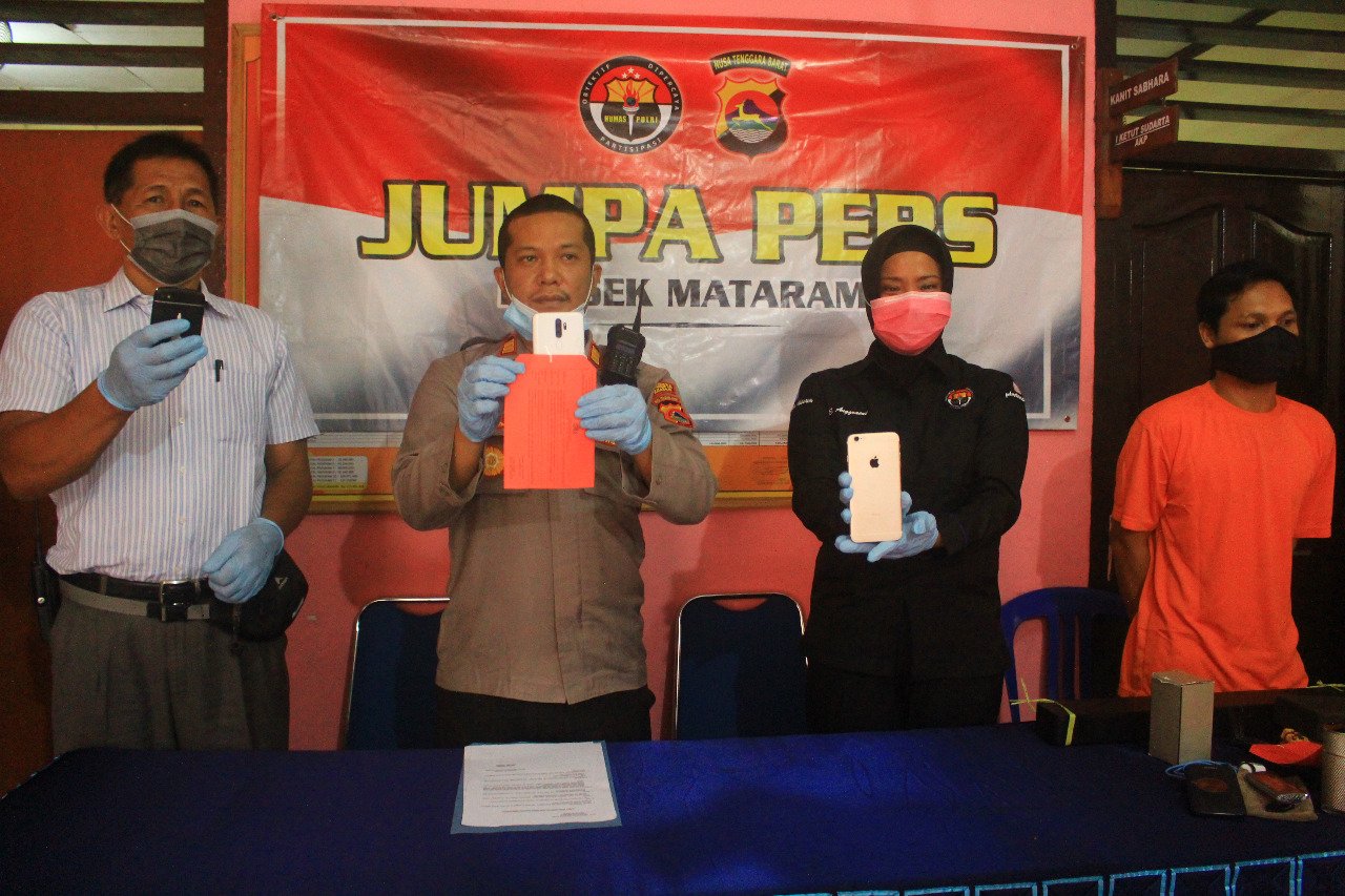 Polres Mataram Tangkap Spesialis Pencuri Hp Ketagihan Judi Online