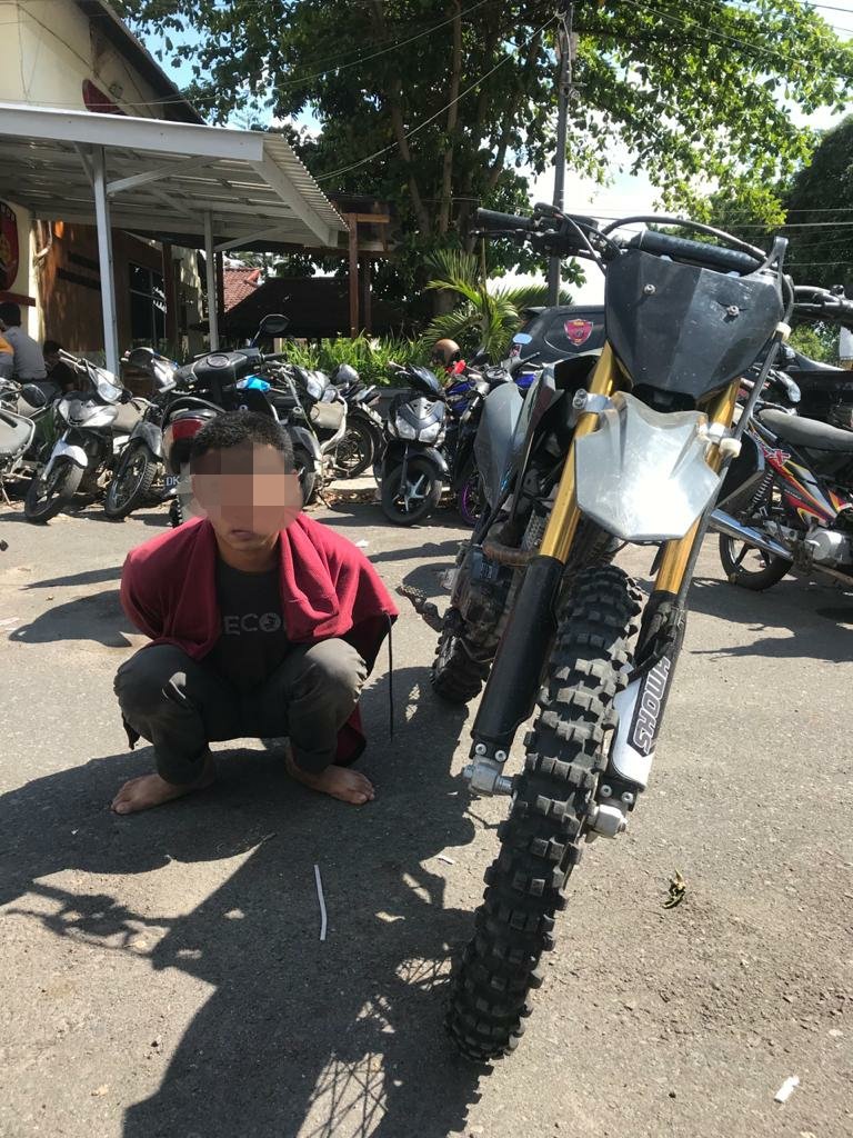 Nekat Curi Motor Polisi Tokichi Diamankan, Tersangka Lainnya Berhasil Kabur