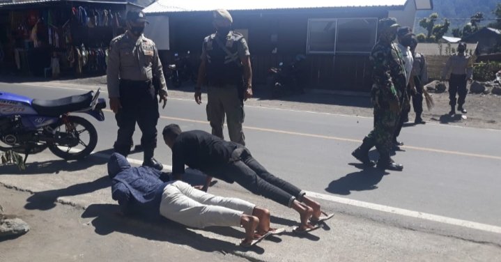 Tiga Hari Operasi Yustisi, 105  Warga Tak Bermasker Dihukum Push Up