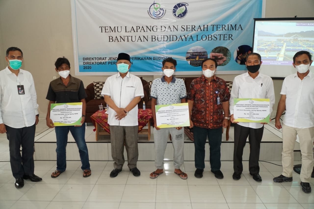 Puluhan Kelompok Budidaya Lobster Dapat Bantuan Keramba Jaring Apung