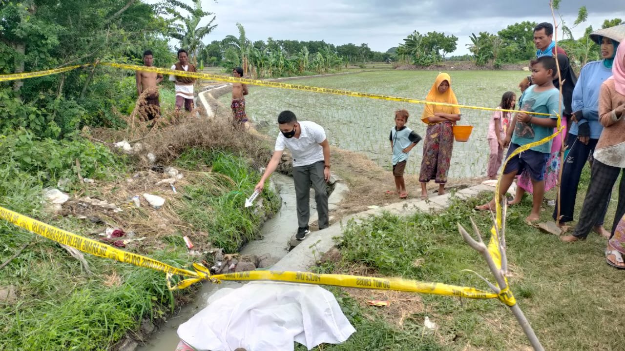 Biadab, Mayat Bayi Perempuan Dibungkus Pelastik Lalu Dibuang ke Parit Sawah