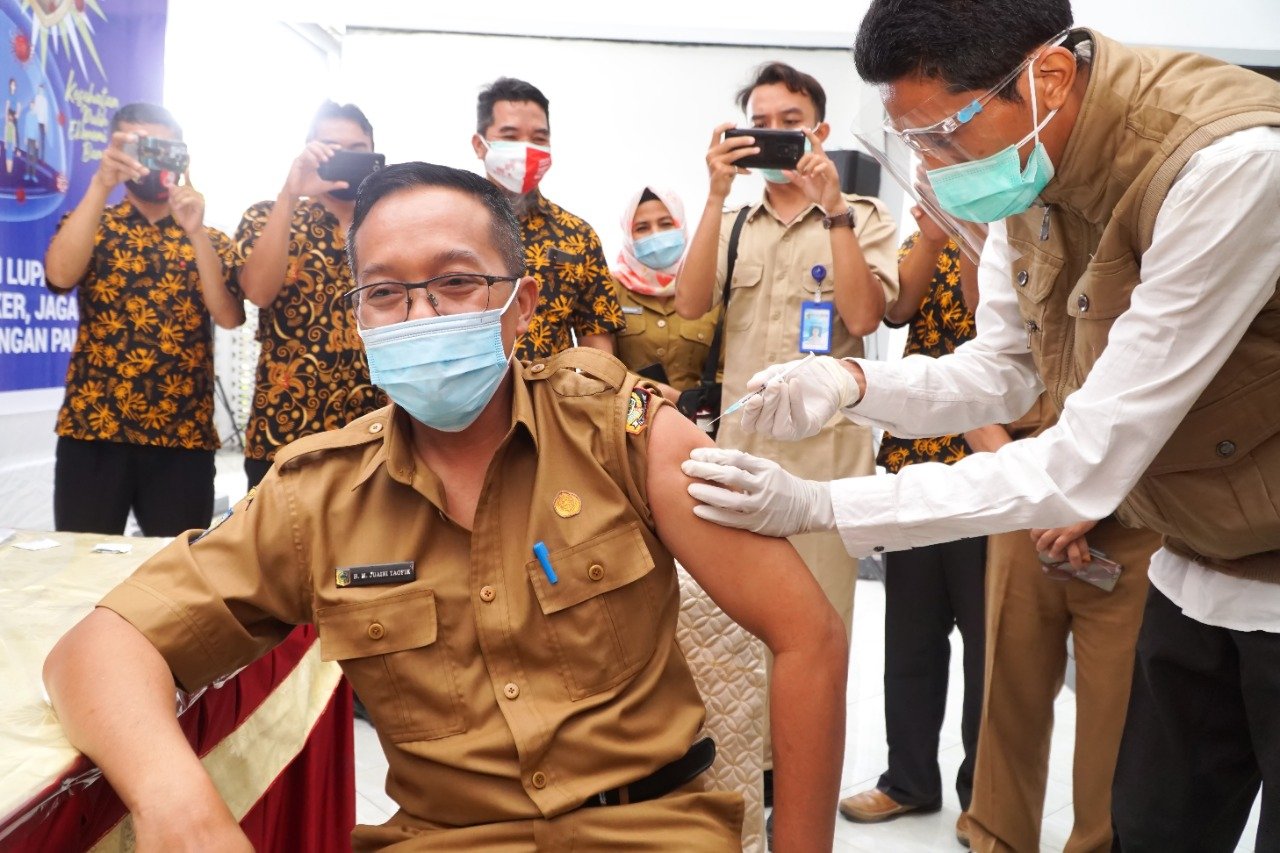 Vaksinasi covid19 di Lombok Timur  Mulai Dilaksanakan