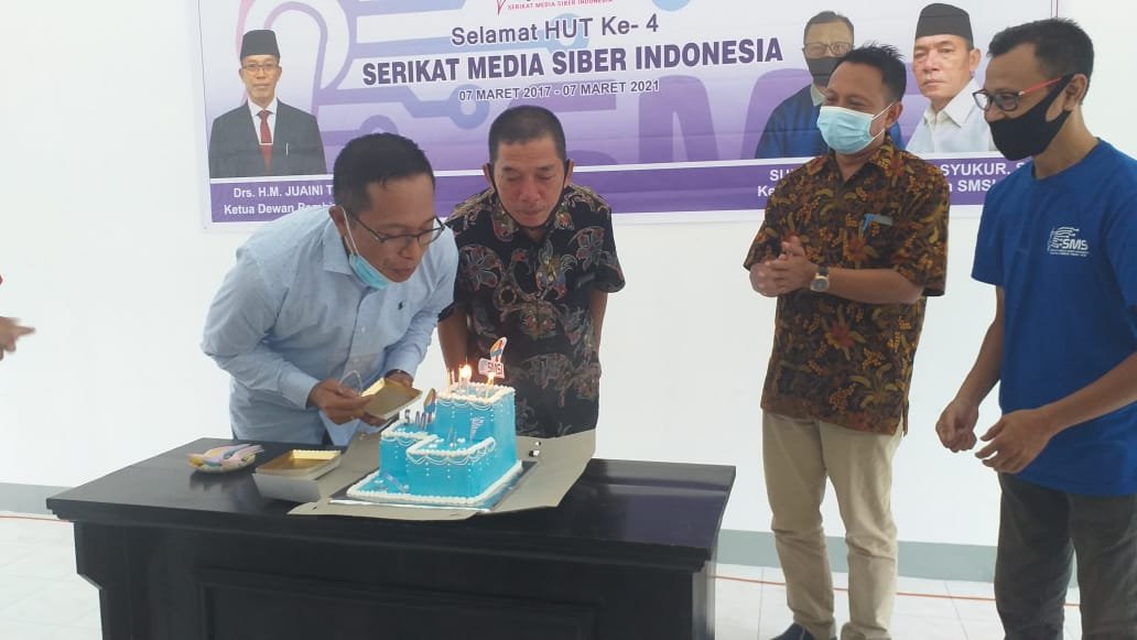 HUT SMSI ke 4  di Lombok Timur Menyesuaikan Pandemi Corona, Anggota Bertekat Tingkatkan Profesional Jurnalistk