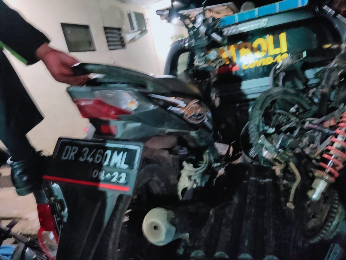 Adu Jangkrik  Sepeda Motor di Sekotong, Satu Korban Meninggal Dua  Luka Parah