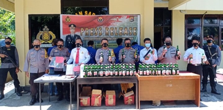 Lima Belas Tersangka Hasil Operasi Pekat Polres Bima Terancam Lima Tahun Penjara