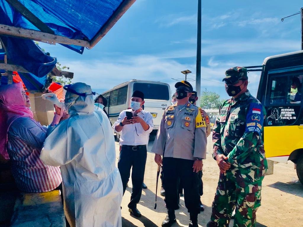 Pengetatan Arus Balik Penyeberangan Poto Tano Disambangi Kapolres dan Dandim KSB