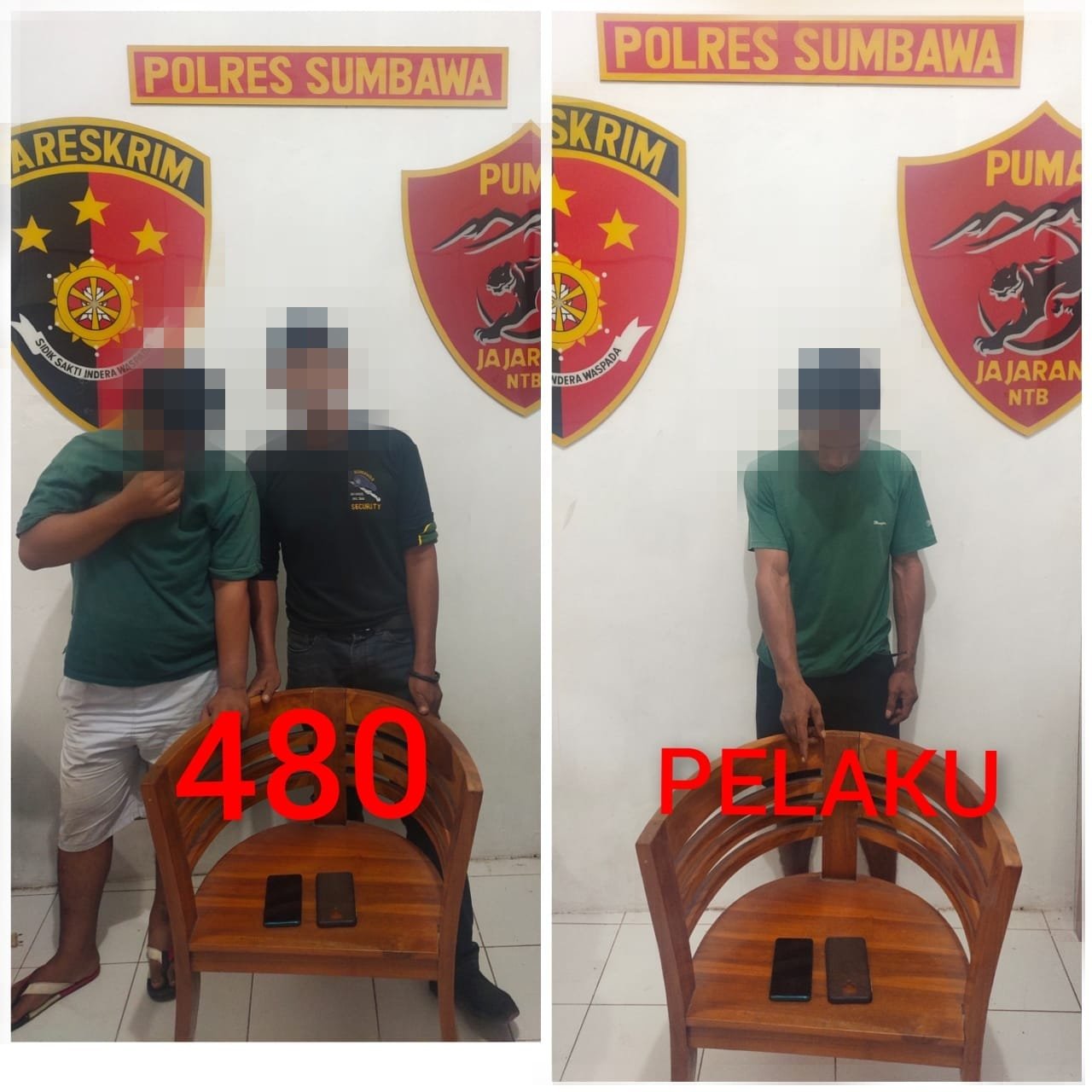 Lagi, Pencuri dan Penadah HP Diringkus Polres Sumbawa Besar