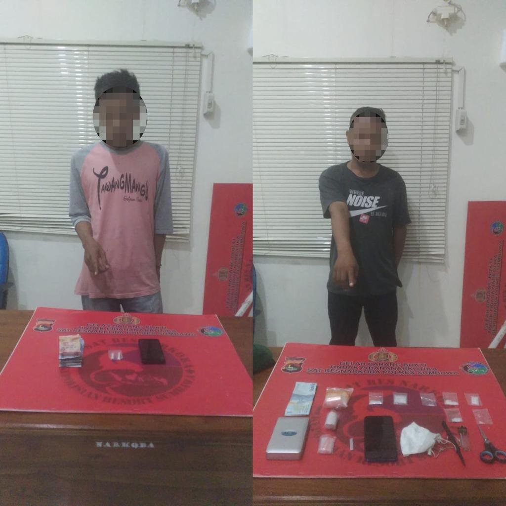 Jualan Narkoba Secara Rumahan, Dua Warga Alas Disergap Polres Sumbawa