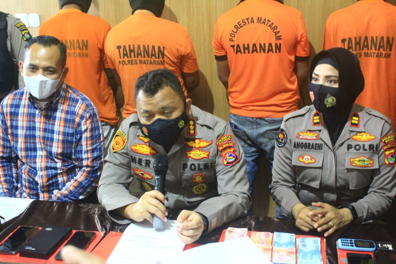 Terlibat Sindikat Pengedar Tiga Kakak Beradik Diringkus Tim Satresnarkoba Polres Mataram