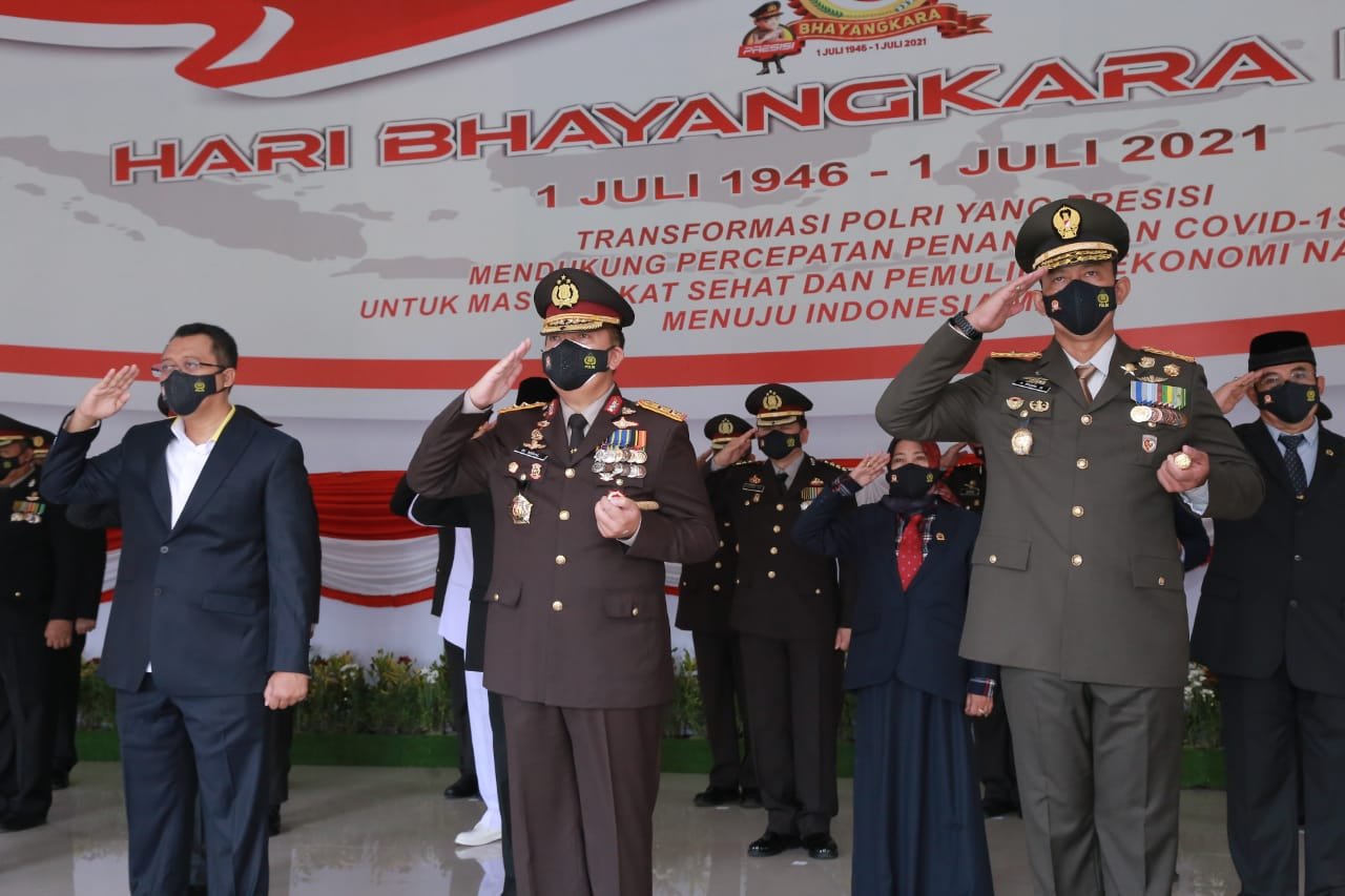 Peringatan Hari Bhayangkara ke-75 di Polda NTB Berlangsung Sederhana dan Khidmat