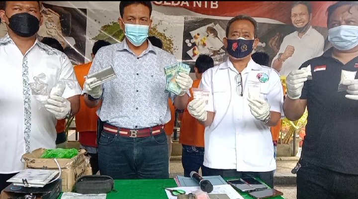 Polda NTB Kembali Sukses Menggulung 5 Sindikat Narkoba Termasuk Jaringan Malaysia