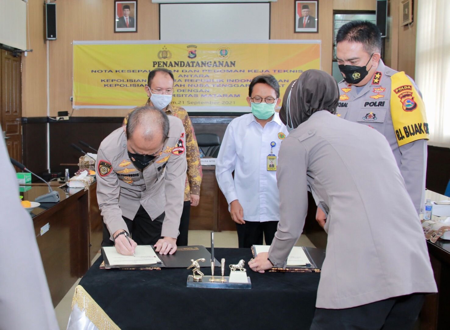 Kapolda Saksikan Penandatanganan  MOU Note Kesepahaman Polri dengan  Universitas Mataram