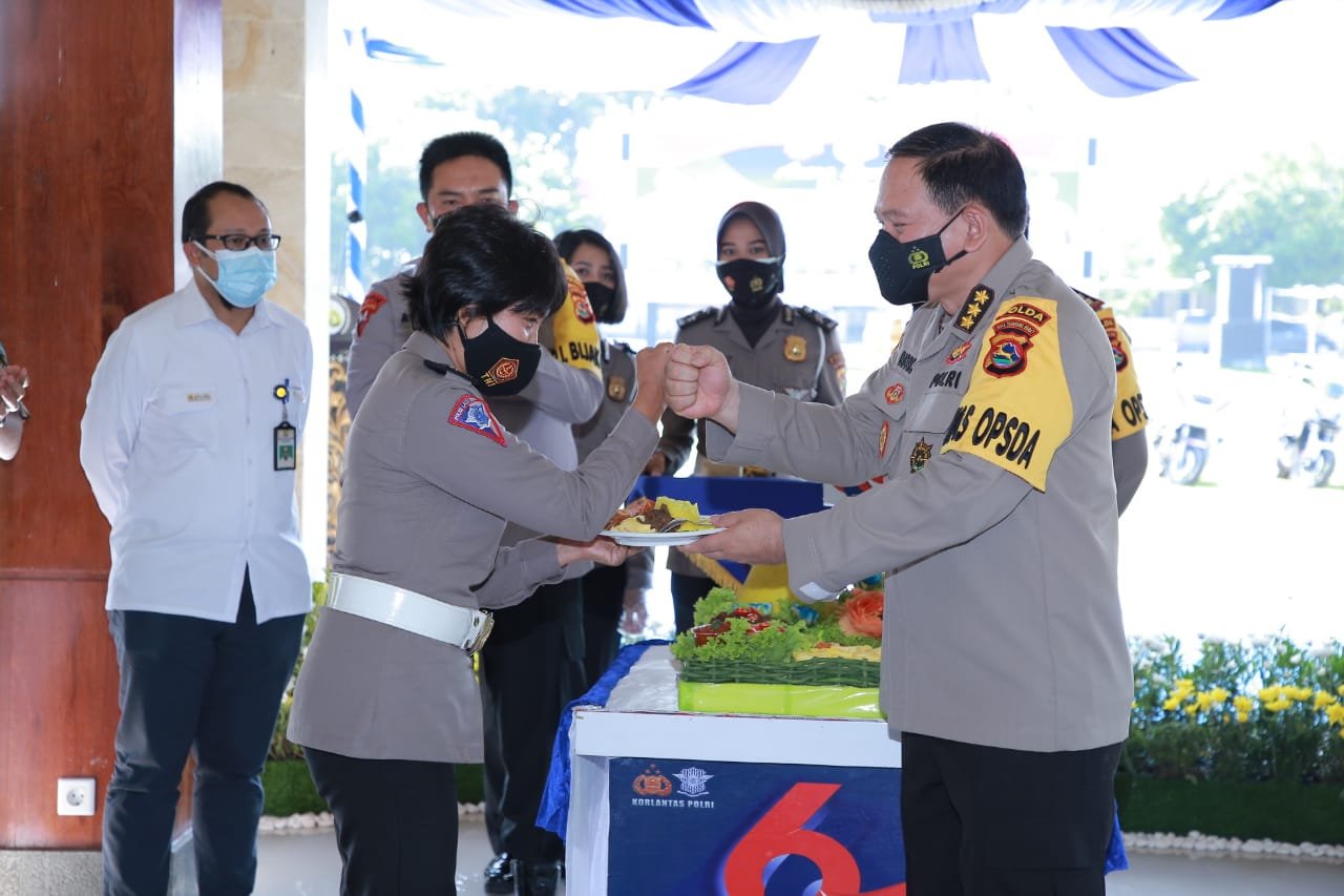 Menyesuaikan Pandemi Covid19,  Syukuran HUT Lalu Lintas Polda NTB Digelar Secara Sederhana