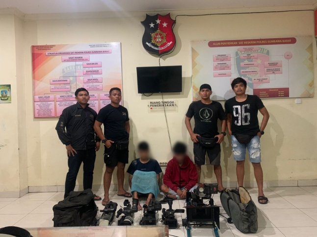 Melawan Menggunakan Sebilah Badik, Satu dari Dua Pelaku Curat Ditembak Tim Puma Polres Sumbawa Barat