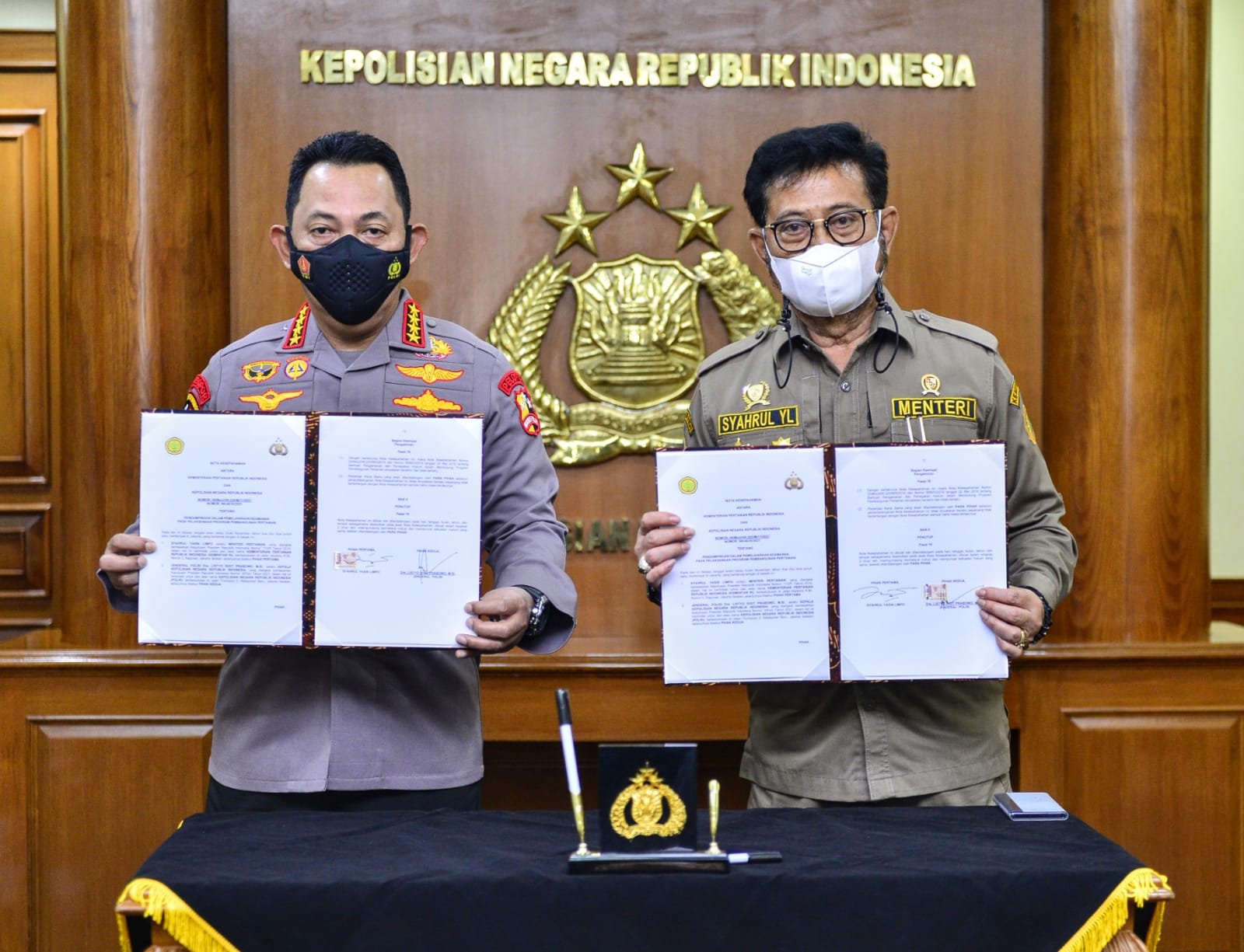 Tandatangani MoU dengan Kementan, Kapolri Siap Kawal Ketahanan Pangan Rakyat Indonesia