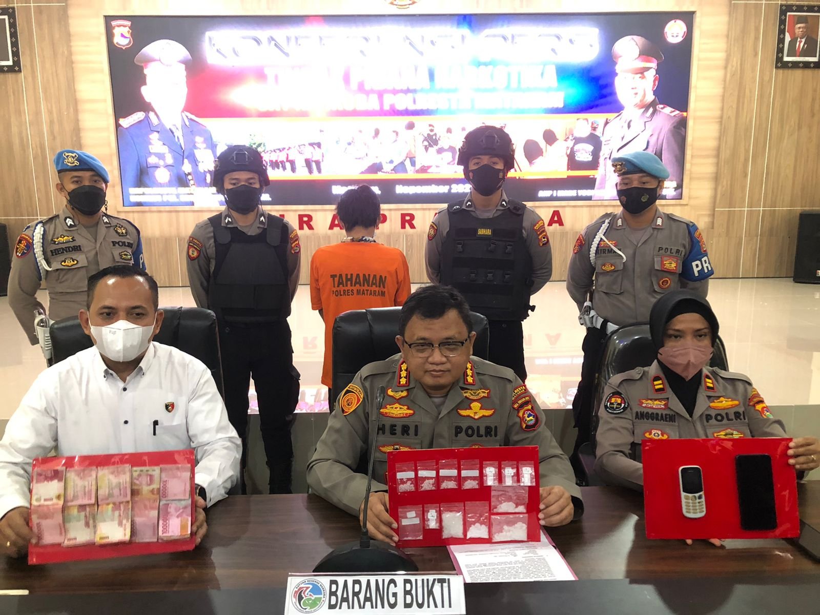 Lama Diburu Polresta Mataram, Tersangka Narkoba asal Bertais Disergap Bersama Barang Bukti  52 Gram Sabu