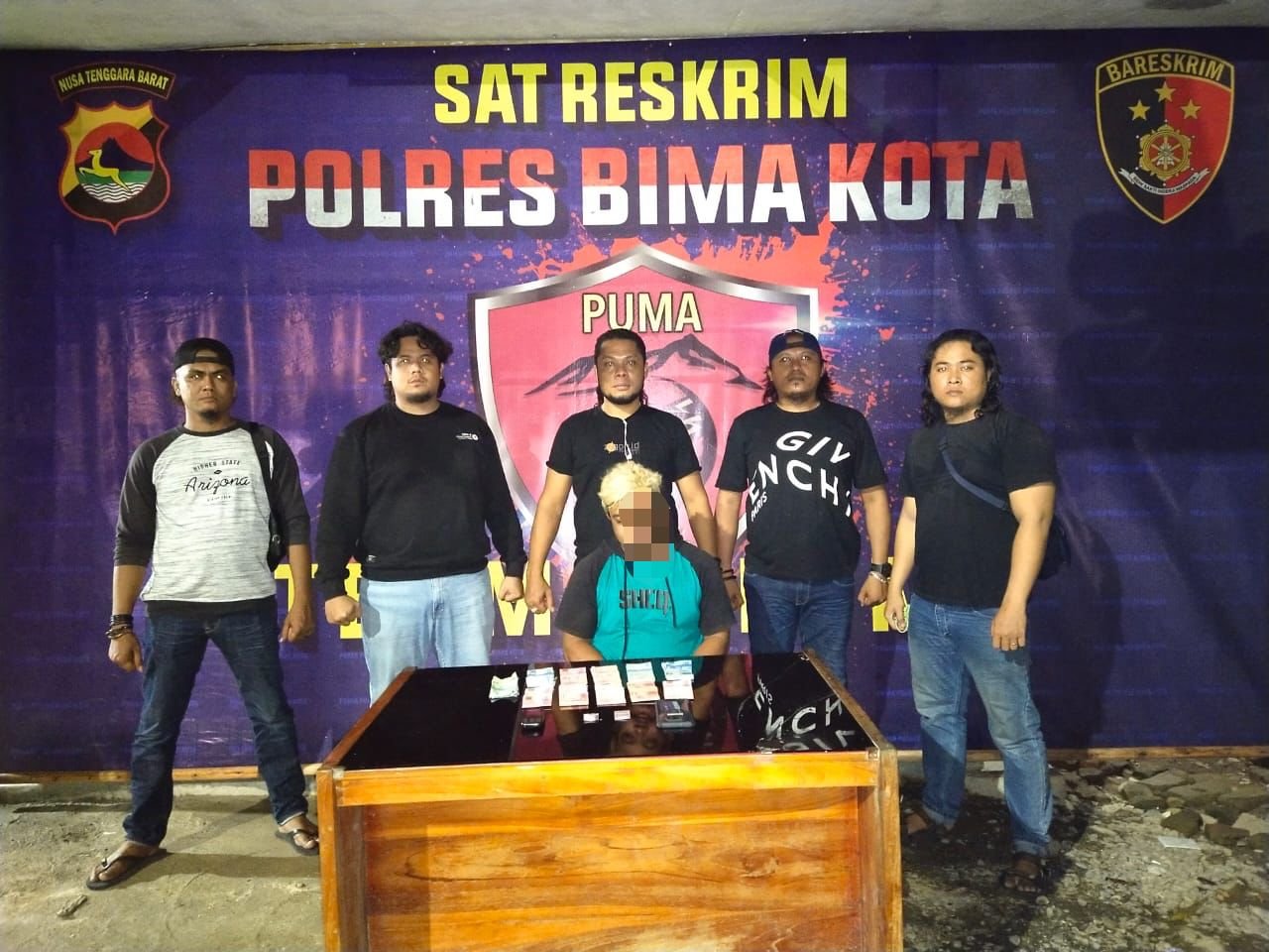 Patroli Tengah Malam, Tim Puma Polresta Bima Tangkap Pengedar Narkoba