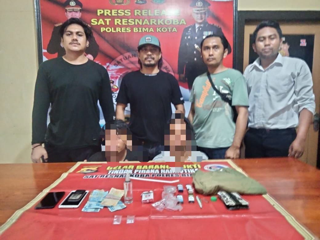 Sedang Play Menghisap Sabu, Dua Pelaku tak Berkutik Disergap Tim Cobra Alpha Polresta Bima