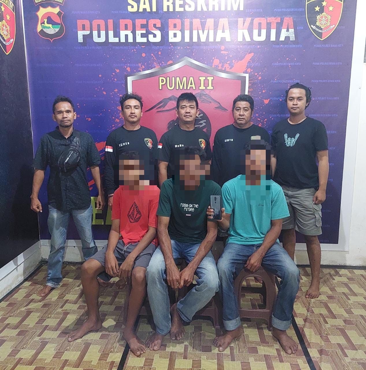 Nekat Jambret HP Milik Istri Polisi, Tiga Warga Bima Dicokok Aparat