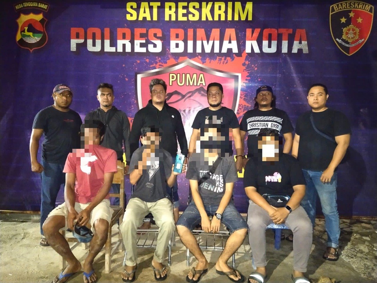 Empat Penadah HP Lintas Kecamatan Ditangkap Tim Puma Polresta Bima