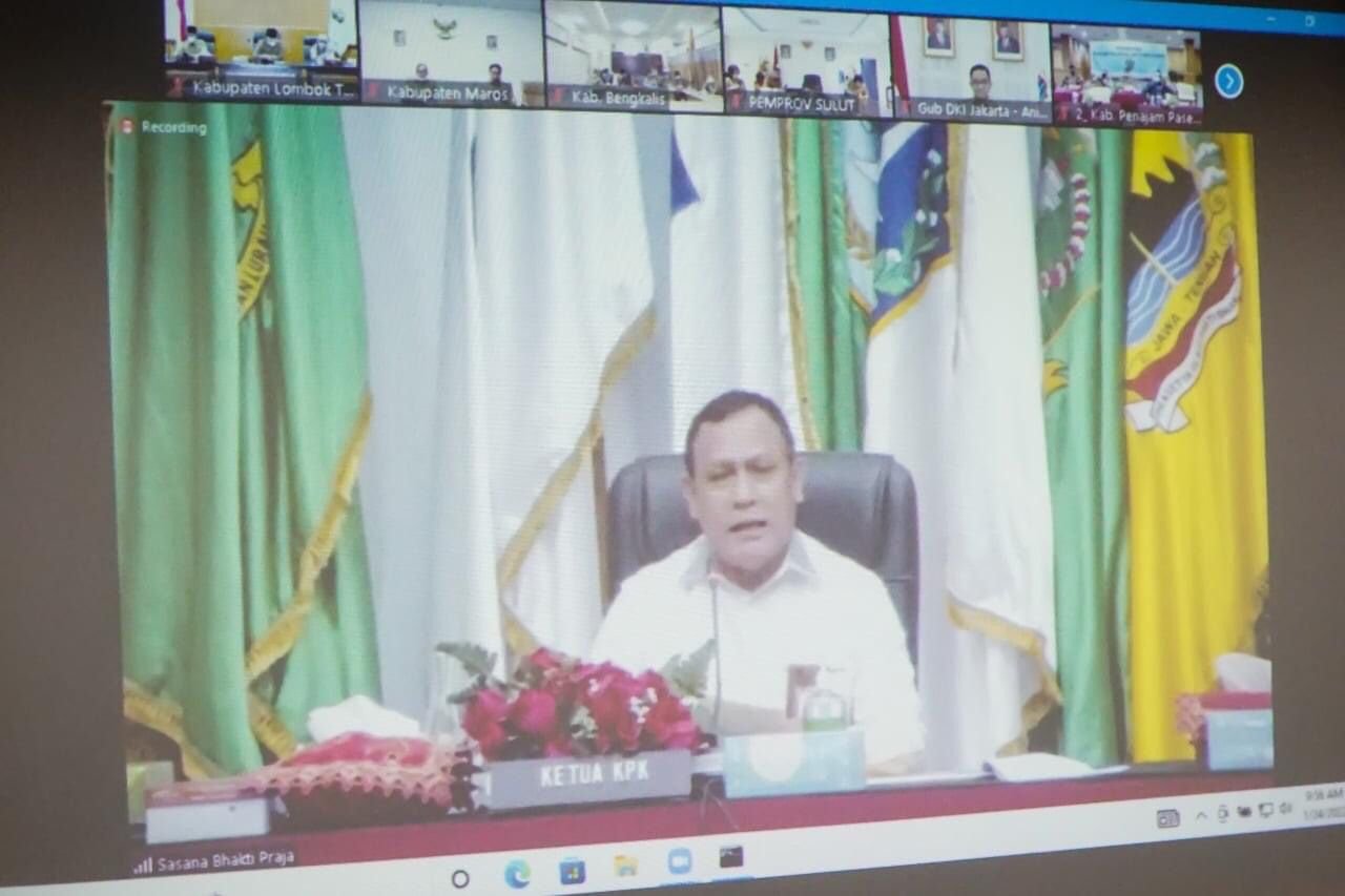 Bupati Lombok Timur Rapat Secara Virtual dengan Mendagri dan Ketua KPK, Firli: Peran Kepala Daerah Perangi Korupsi