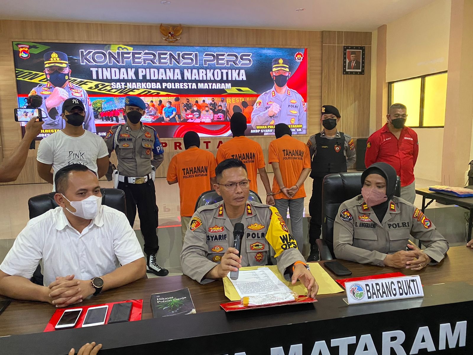 Dalam Sepekan Polresta Mataram  Ungkap 9 Kasus Narkotika dan 16 Tersangka