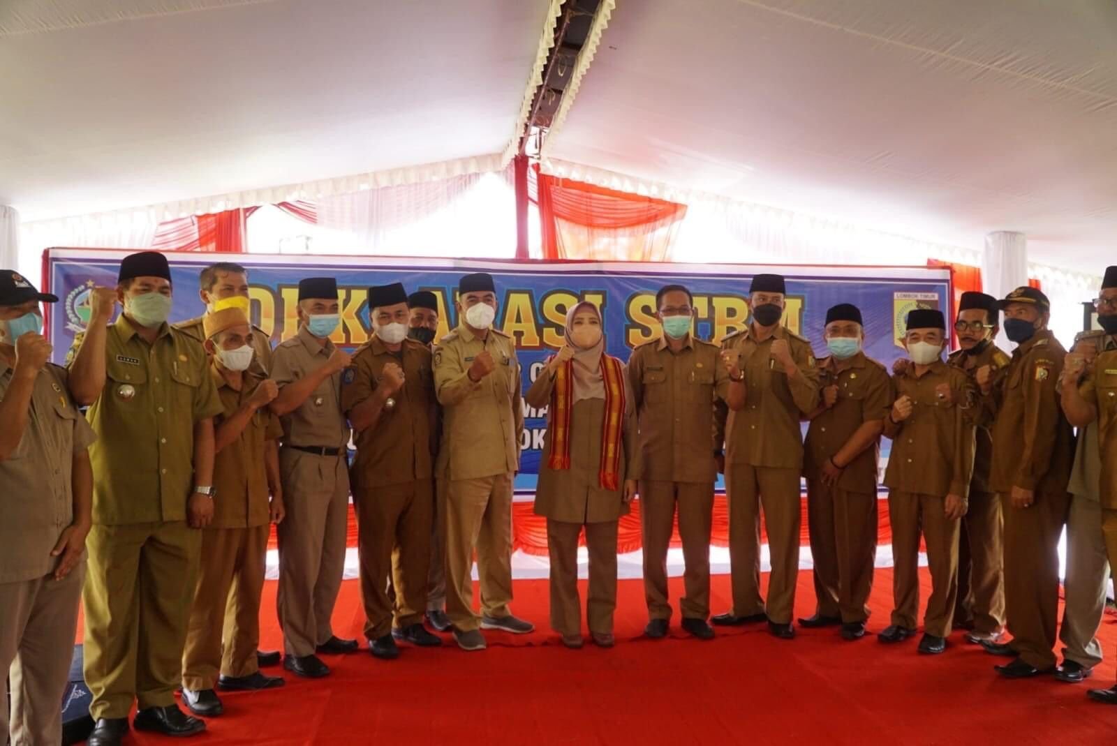 Dihadapan Wagub, Sekda Lotim Laporkan Capaian vaksinasi di Wlayahnya lebih dari 80 Persen