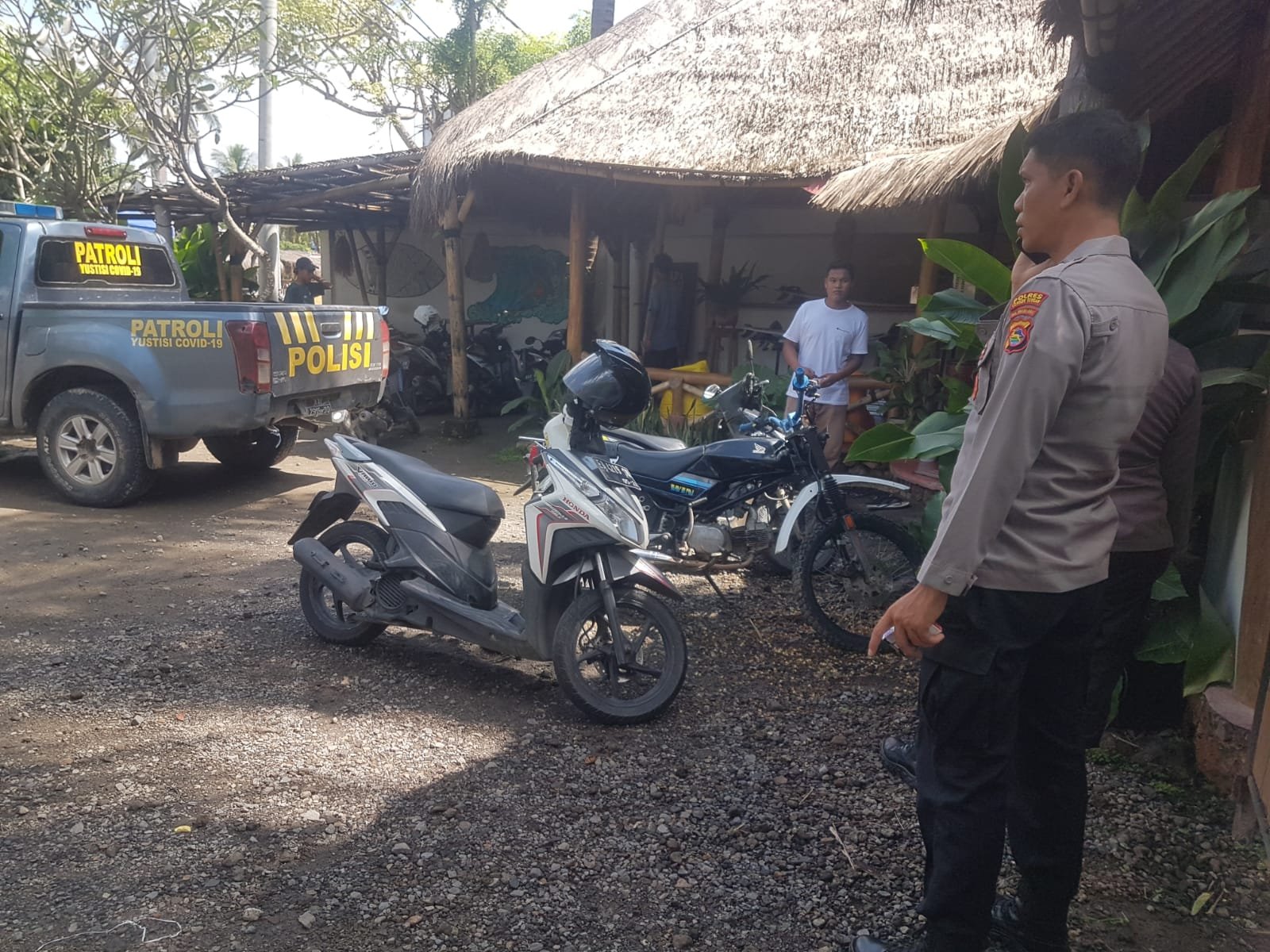 Motor Tak Bertuan di Parkiran Penginapan Bombora  Ditemukan Polsek Kuta Lombok Tengah Usai Gelaran Motor GP