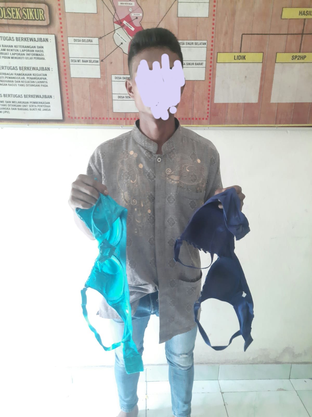 Curi Jemuran BH Ukuran Jumbo,  Warga Loang Sorok Lombok Timur Ditangkap Suami Korban