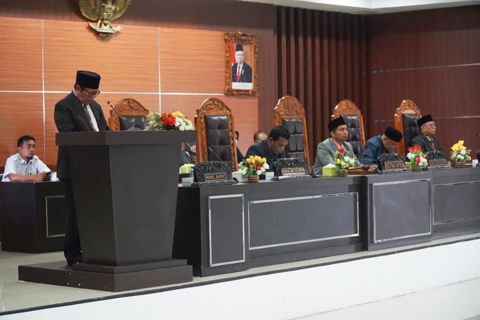 Pidato Wabup Lotim  Saat Pengajuan Dua Raperda ke Legislatif