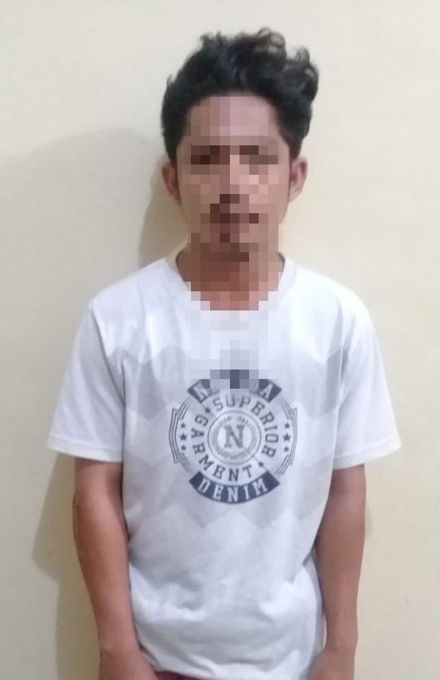 Inilah Tampang Geron,  Maling Laptop Mahasiswa yang Ditangkap Polsek Gunung Sari