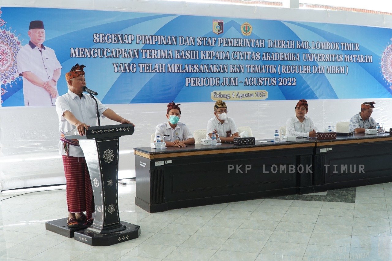 Bupati Puji Mahasiswa KKN Unram, Sukiman:  Mahasiswa Motivator Penggerak Masyarakat