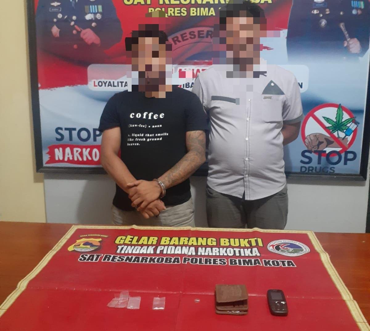 Lagi Polresta Bima Sergap Seorang Cewek dan Dua Pria Pelaku Narkoba