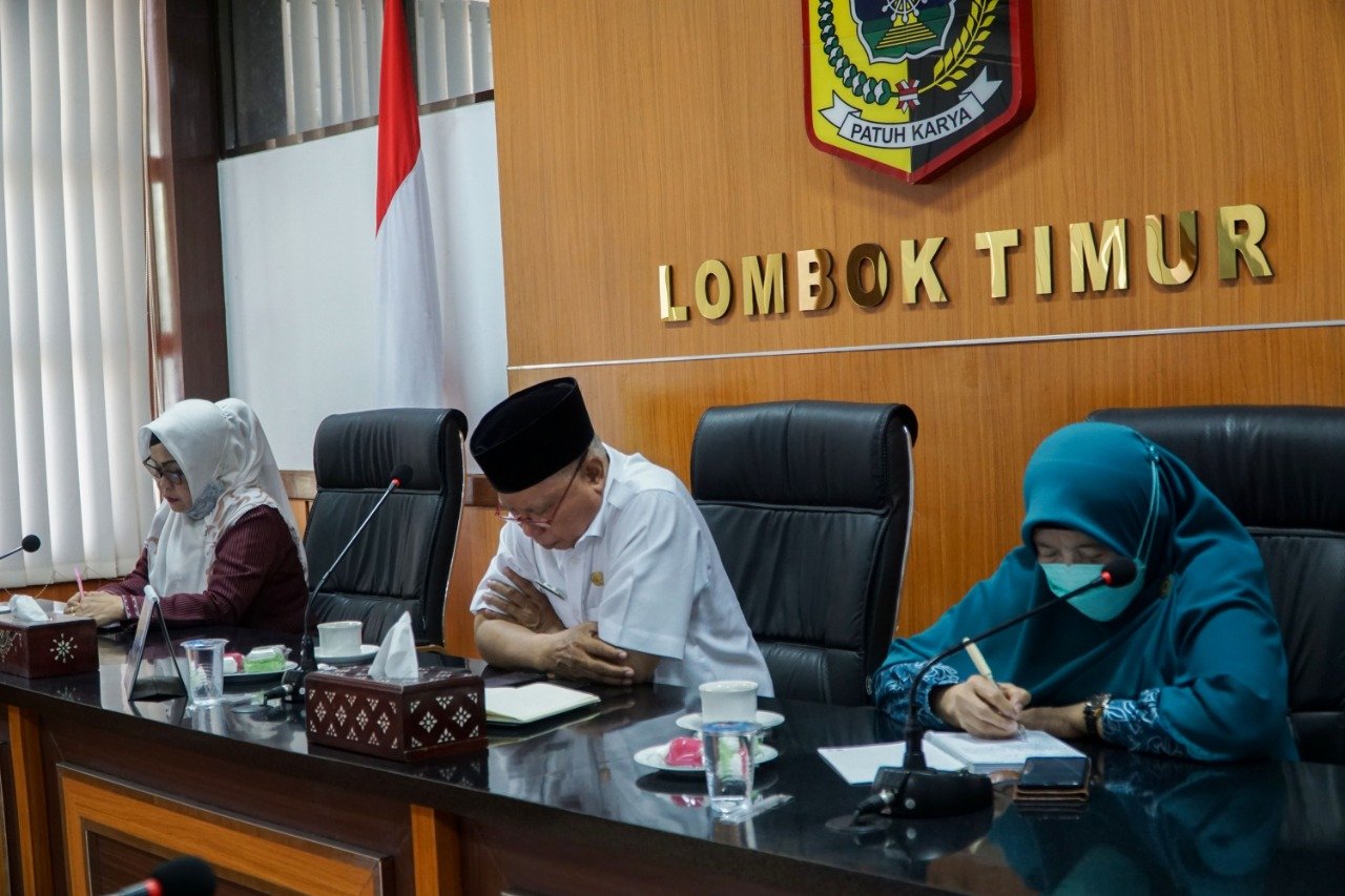 Bupati  Lombok Timur  Sukiman Azmy Ikuti Webinar G20 GPFI High Level Symposium dengan Mentri Keuangan RI