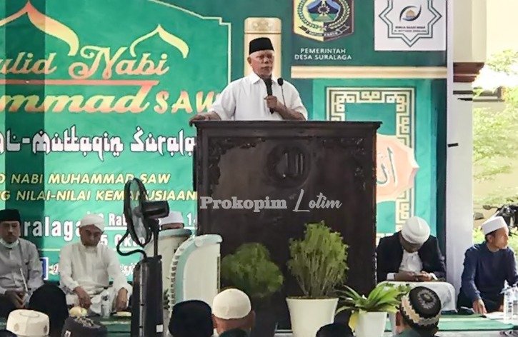 Peringati Maulid di Masjid Muttaqin Surlaga, Bupati Tekankan Pentingnya Meneladani Ahlak Rasulullah