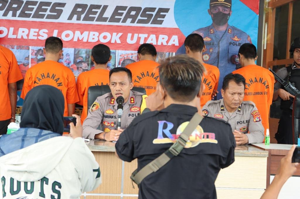Undang Media, Kapolres Lombok Utara beberkan Keberhasilannya Menumpas Kejahatan