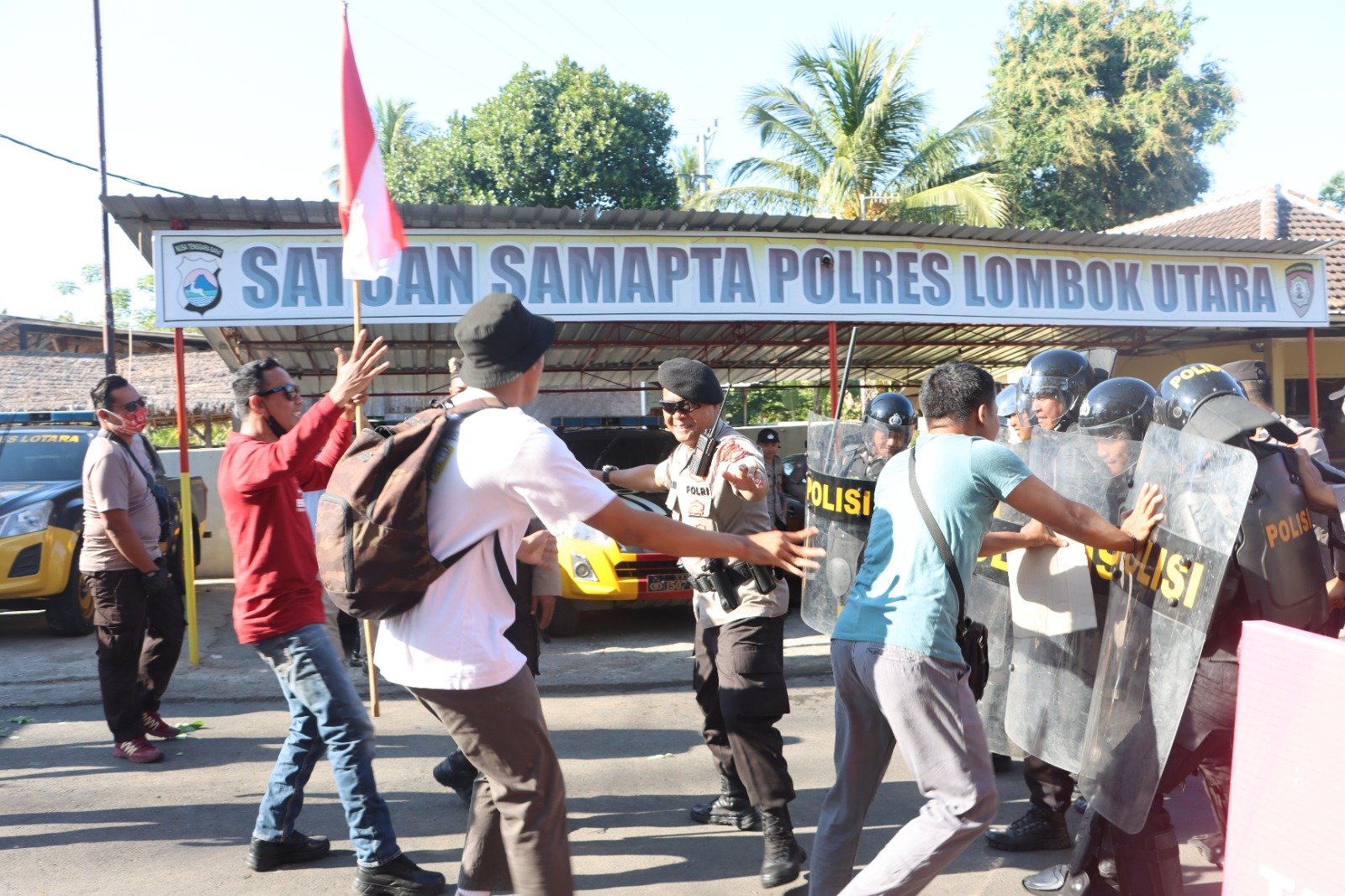 Antisipasi Rusuh, Polres Lombok Utara Gelar Pengamanan Pemilu
