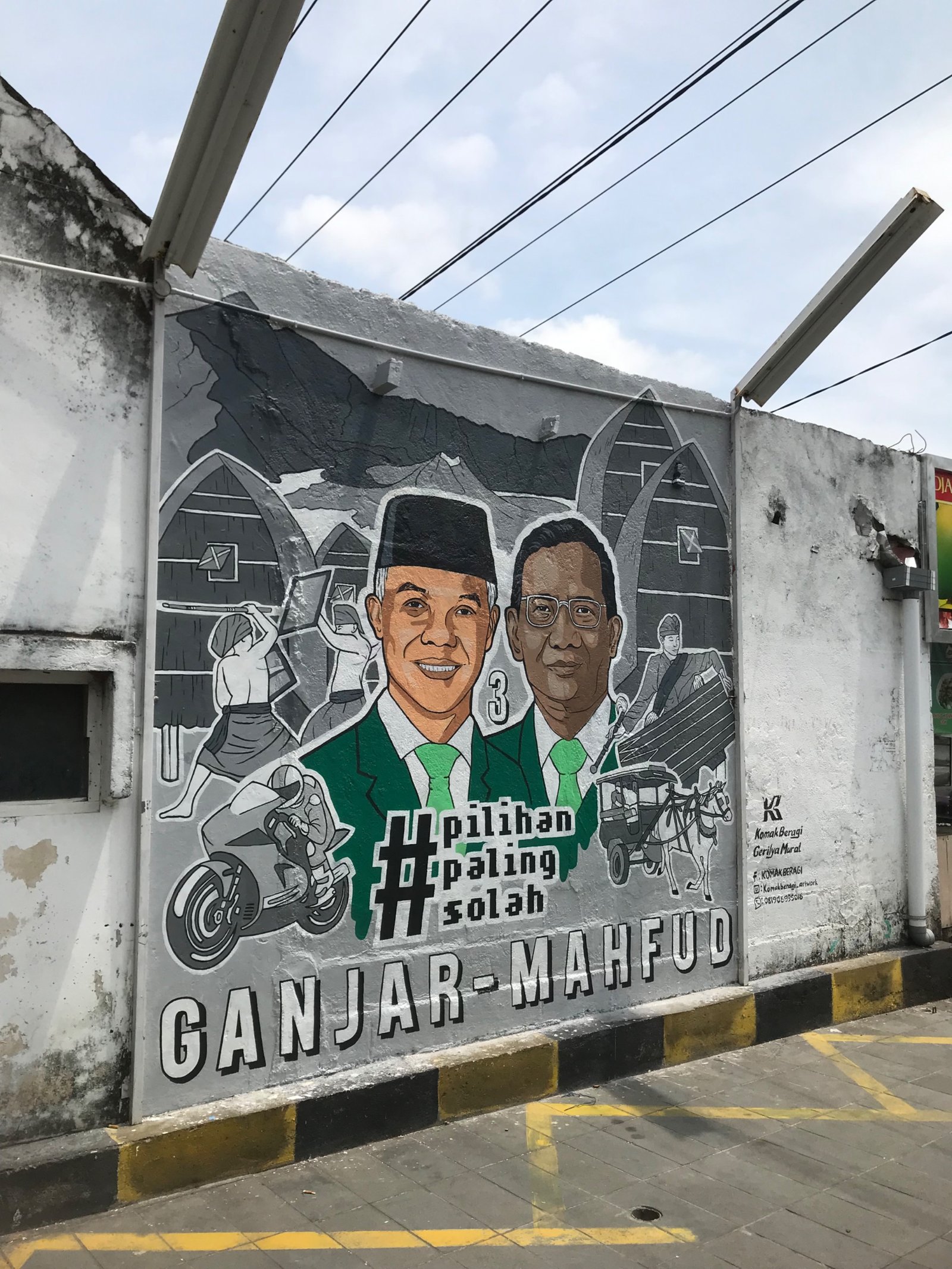 Mural Dukungan Ganjar-Mahfud Bermunculan di Berbagai Wilayah Pulau Lombok