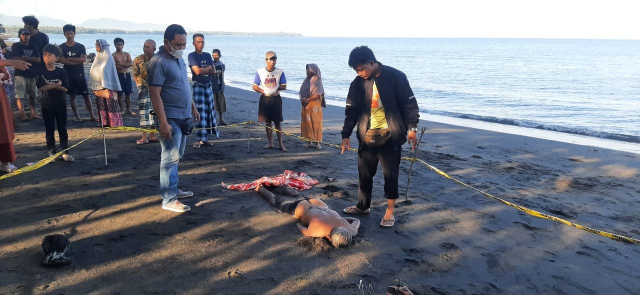 Kakek Warga Karang Amor Ditemukan Meninggal di Pantai Ketapang Lombok Utara