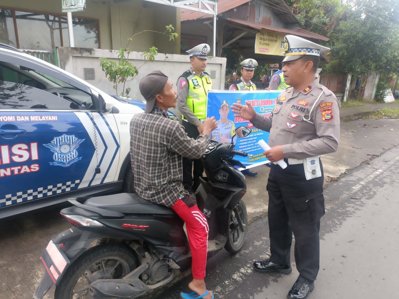 Ratusan Kendaraan Terjaring Operasi Keselamatan Rinjani di Lombok Tengah