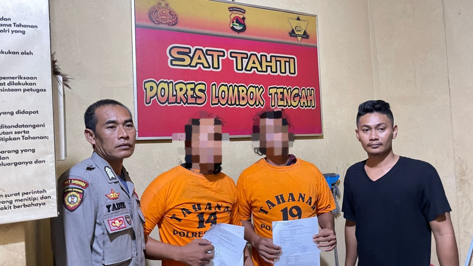 Berlagak Preman, Ketua dan Seorang Anggota LSM Sasaka Nusantara Ditahan Polres Lombok Tengah