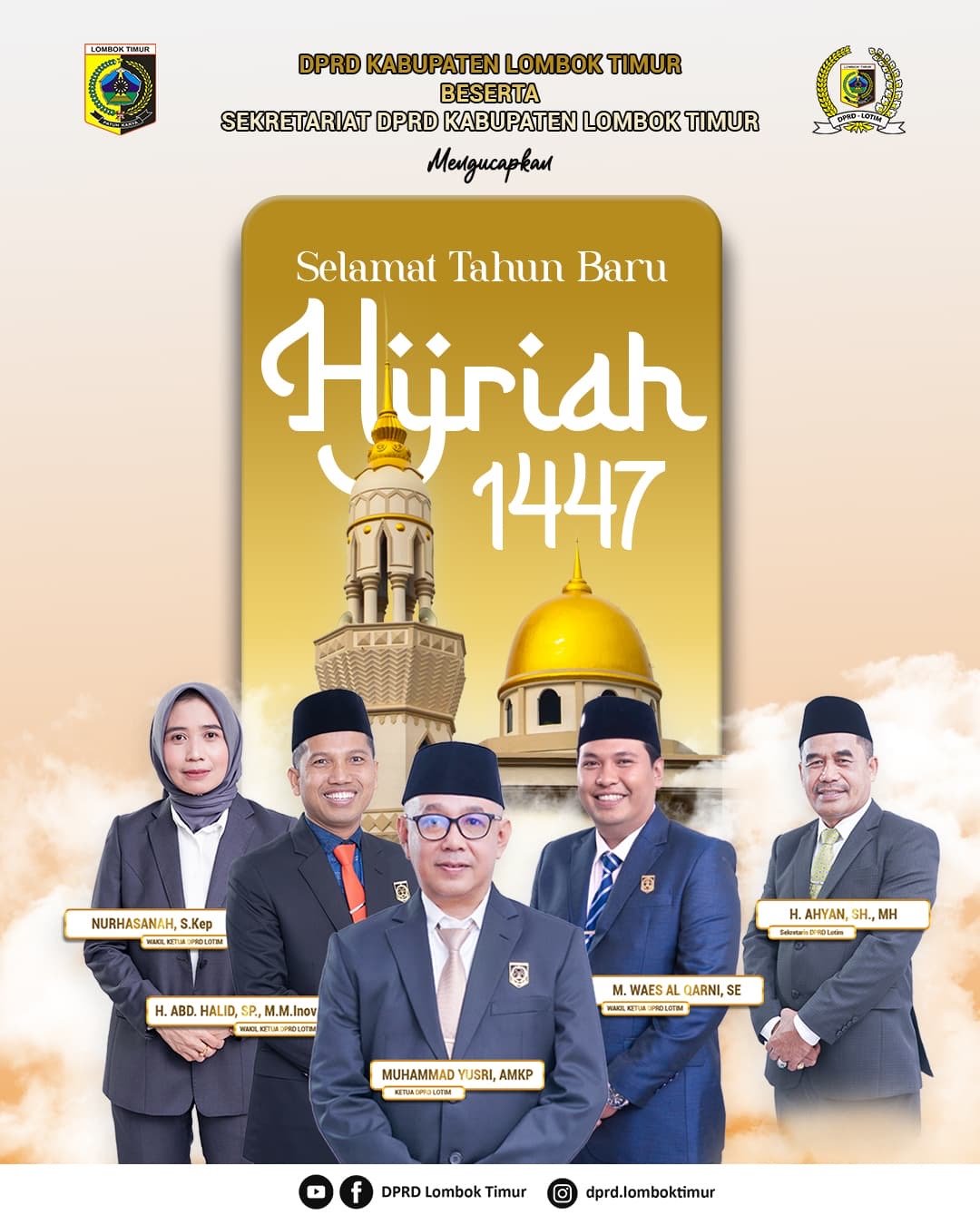 DPRD KABUPATEN LOMBOK TIMUR MENGUCAPKAN SELAMAT TAHUN BARU HIJRIAH 1447