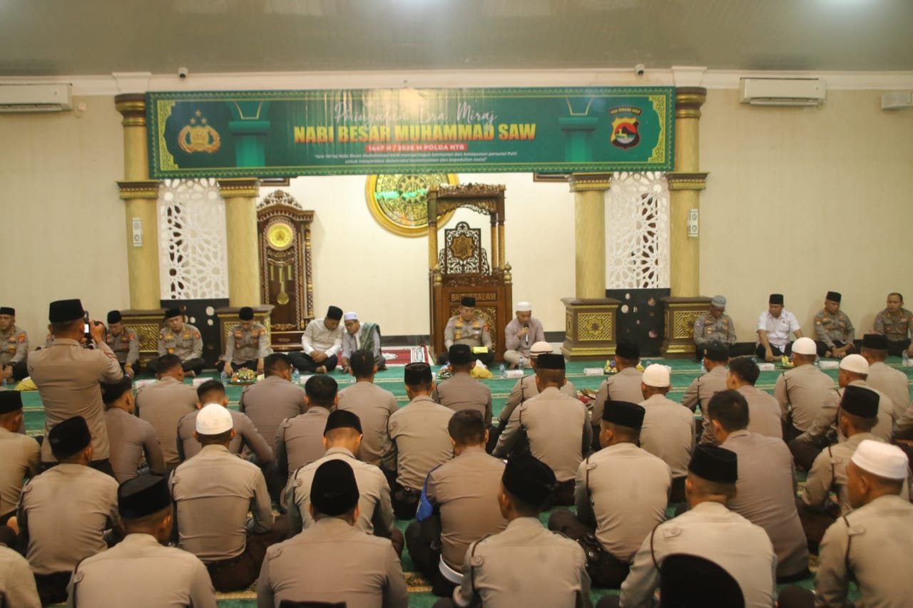 Tausiyah Isra Mi’raj di Polda NTB, Irwasda  Ingatkan Personal Jaga Hati Nurani