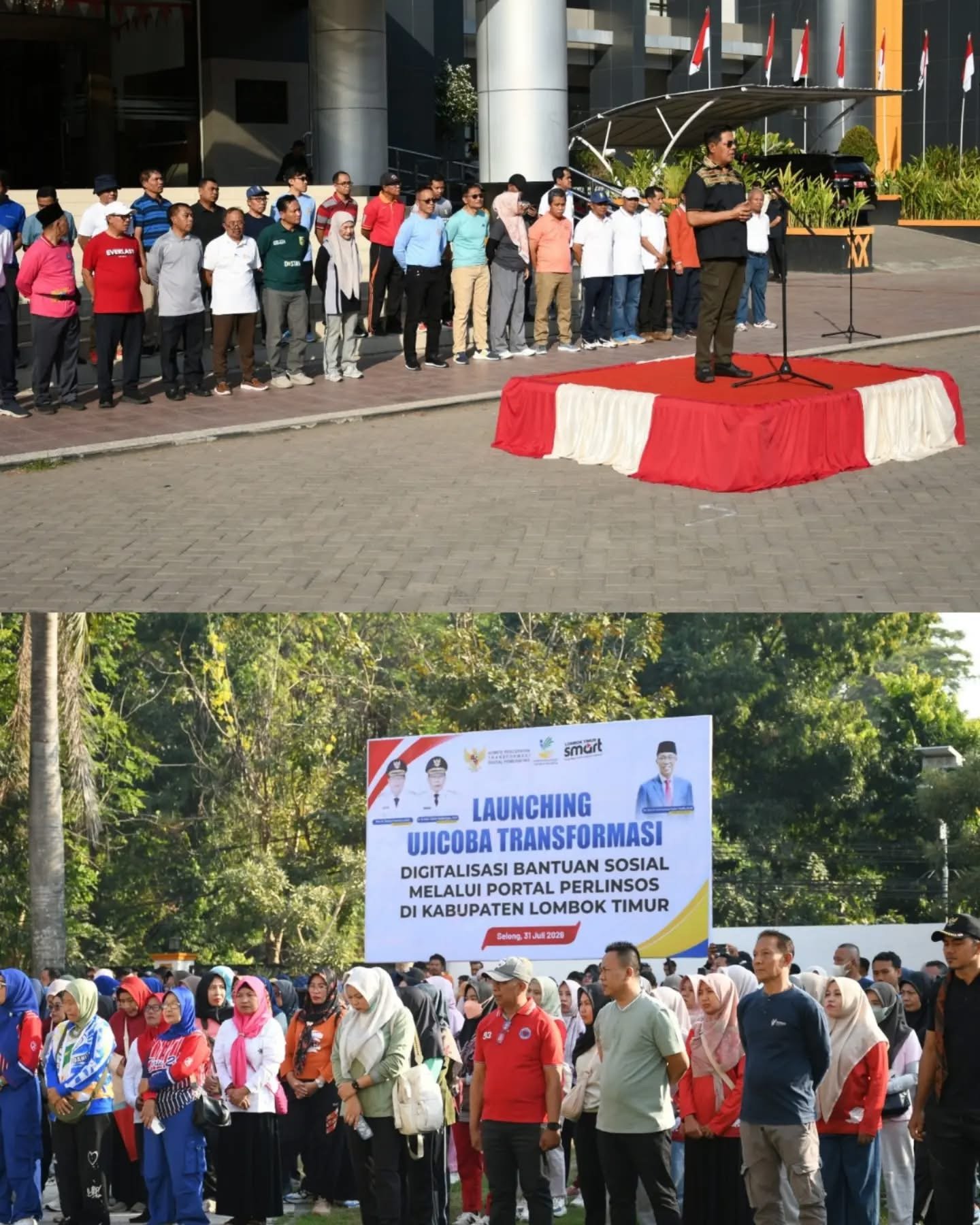 Lotim Jadi Percontohan Nasional, Pemkab Launching Uji Coba Digitalisasi Bansos Lewat Portal Perlinsos