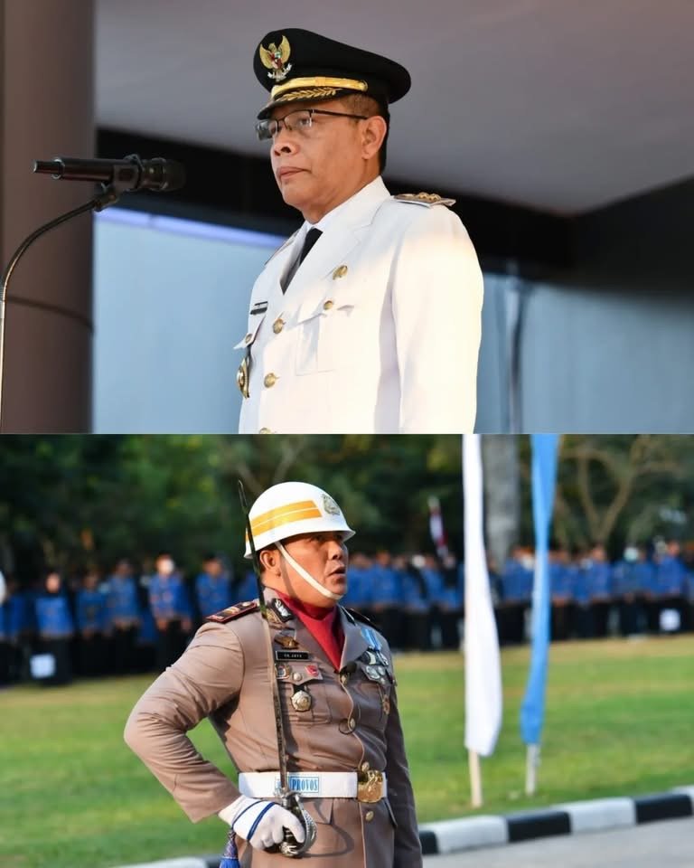 Wabup Edwin Pimpin Upacara Penurunan Bendera HUT Ke-81 RI di Lotim