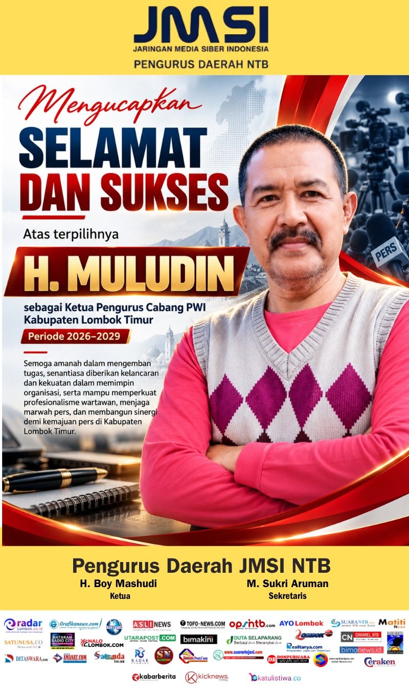 Sukses untuk Ketua PWI LOTIM dari JMSI NTB